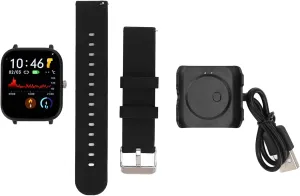 GLOGLOW Fitness Watch, Lightweight Full Design Multifunctional Fitness Watch Practical Portable IP68 Small Health Tracker Smart Watch for Men Women