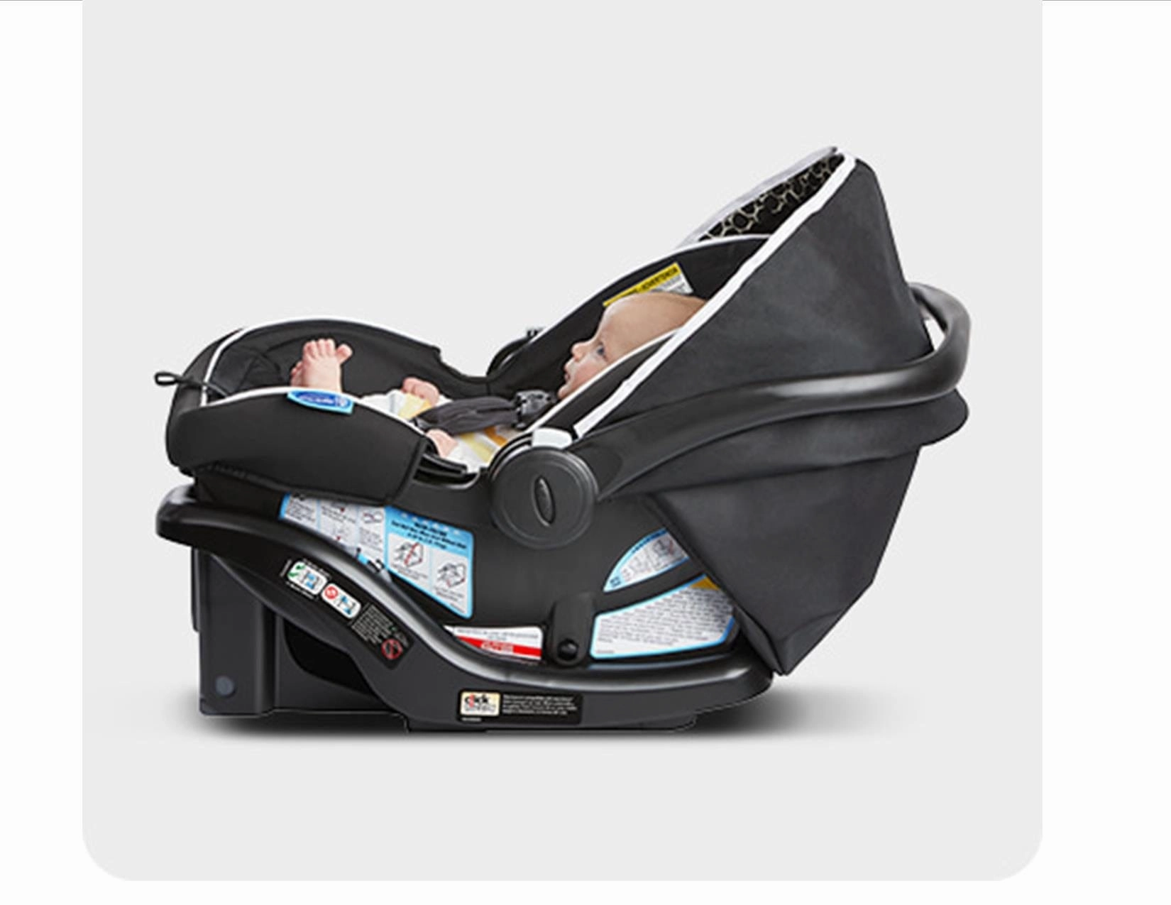 Graco Infant Snugride 35 Lite Lx Carseat Haley: supports baby in comfort from 4-35 lb and up to 32" - 2110187