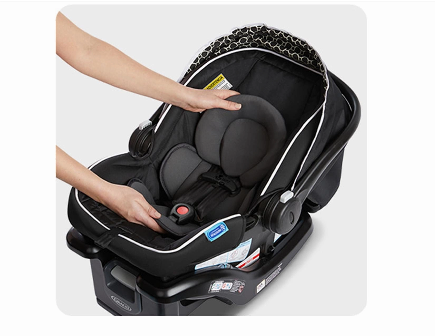 Graco Infant Snugride 35 Lite Lx Carseat Haley: supports baby in comfort from 4-35 lb and up to 32" - 2110187