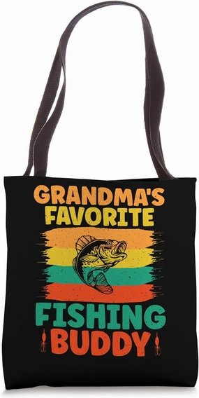 Grandma's Favorite Fishing Buddy Grandma Fishing Tote Bag