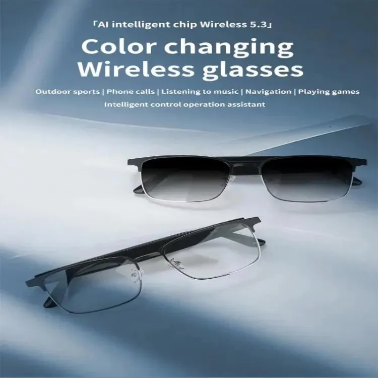 GS06 Smart Glasses, Support AI Smart Chip / Bluetooth Call / Outdoor Sports(Silver)