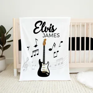 Guitar Nursery Baby Blanket, Musical B82
