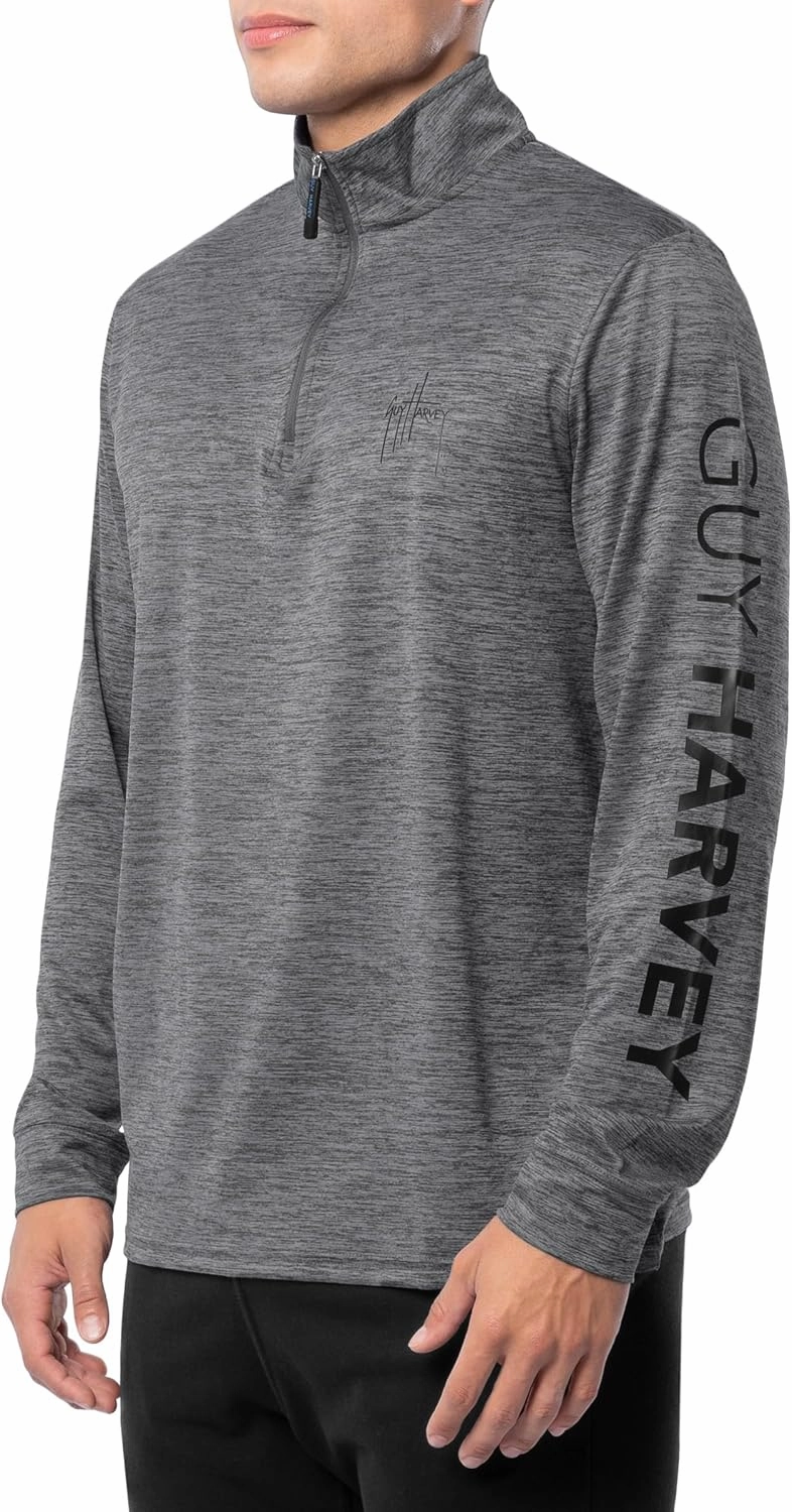 Guy Harvey Men’s 1/4 Zip Lightweight Fleece Sweatshirt