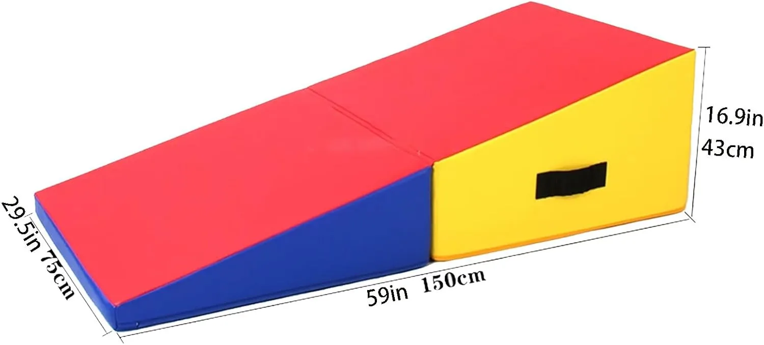 Gymnastics Incline Mat, Folding Gymnastics Wedge With Carrying Handle For Gymnastics, Martial Arts, Cheerleading, Dance Yoga Stretching Training Ex