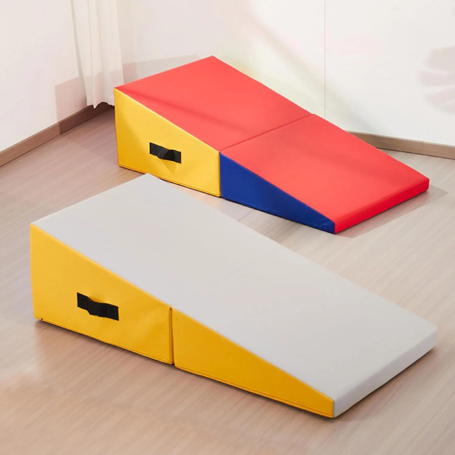 Gymnastics Incline Mat, Folding Gymnastics Wedge With Carrying Handle For Gymnastics, Martial Arts, Cheerleading, Dance Yoga Stretching Training Ex