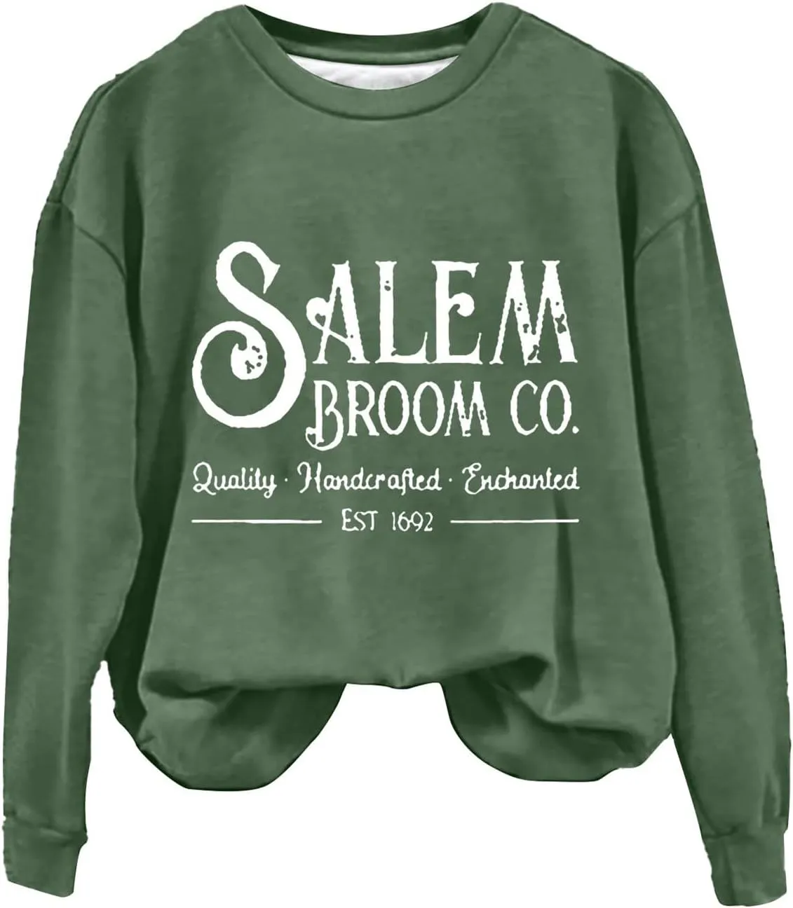 Halloween Sweatshirts Tops Fall Clothes 2024 Women's Fashion Casual Letter Halloween Printed Round Neck Long Sleeve