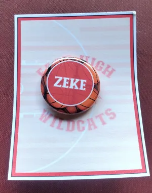 HIGH SCHOOL MUSICAL "Zeke" Metal Pinback Button