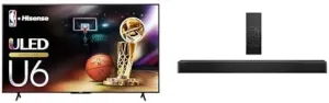 Hisense Exclusive Bundle 65U6N Smart TV & HS2100 Soundbar