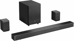 Hisense AX Series 5.1.2 Ch 420W Soundbar with Wireless Subwoofer & Wireless Rear Satellite Speakers, and Dolby Atmos AX5120G, Black (Renewed)