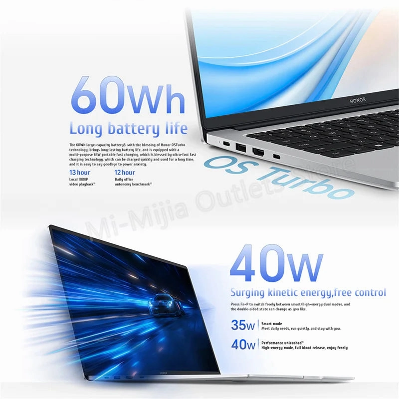 Honor X14 Plus laptop R7-8845HS Radeon 780M 16G 512GB SSD 60Hz IPS Full Eye Screen 14-inch Notebook Win11