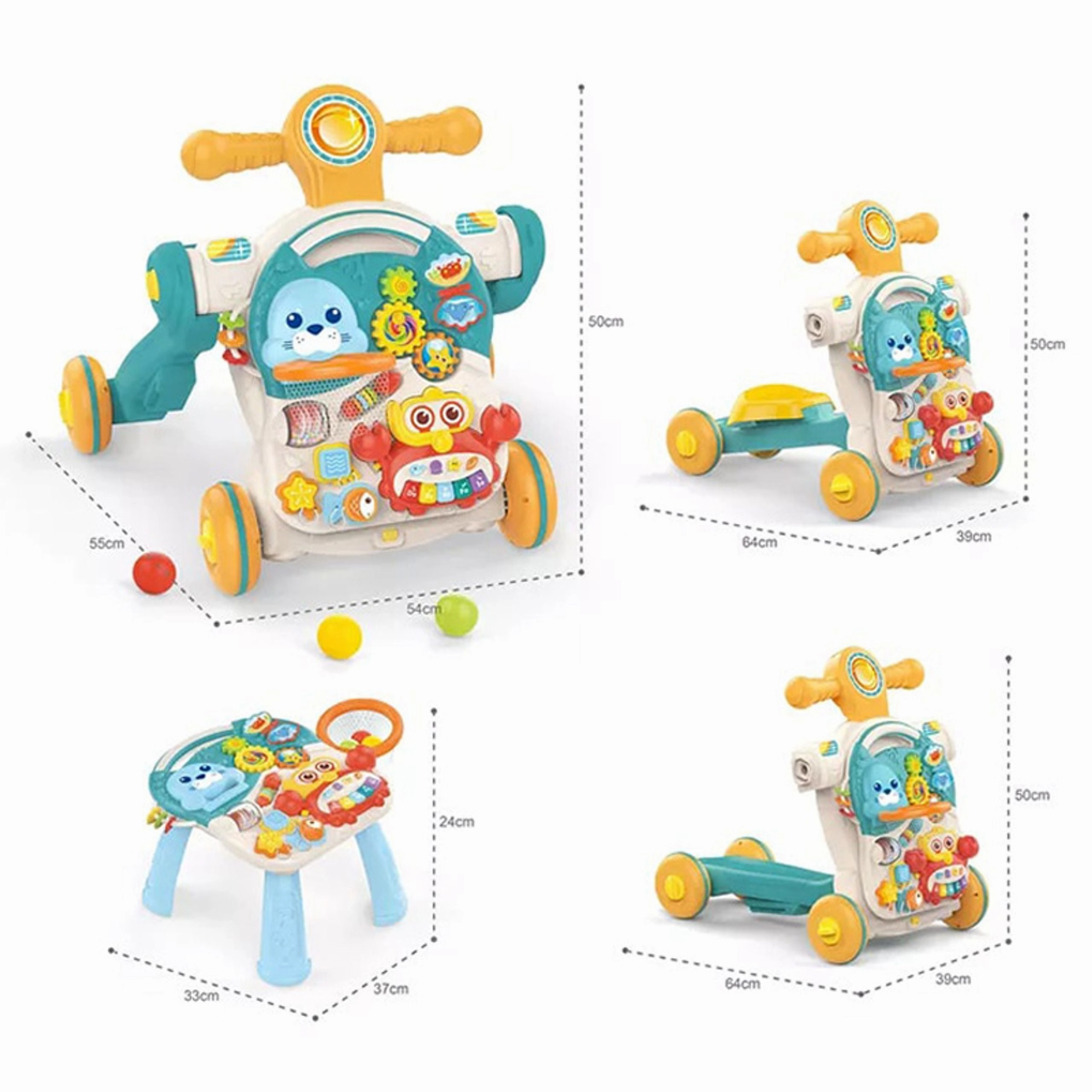 Huanger 4 in 1 Baby Activity Walker-BZ-0826-27