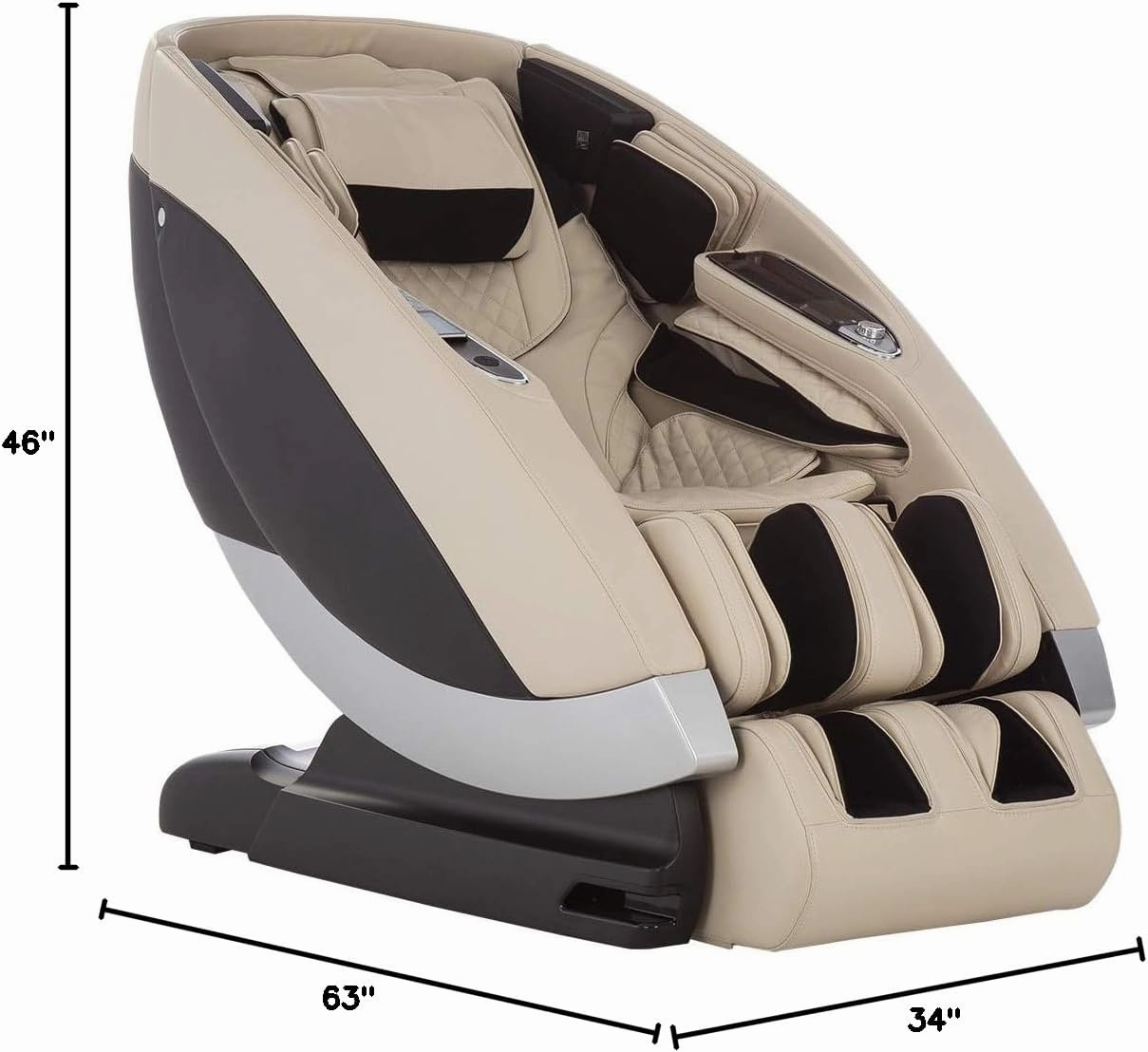 Human Touch Super Novo Zero Gravity Massage Chair - Virtual Therapist w/ Alexa, Cloud Touch Acupressure - 3D & 4D Full Body Massage, Stretch & Deep Tissue for Recovery - 38 Wellness Programs, Cream