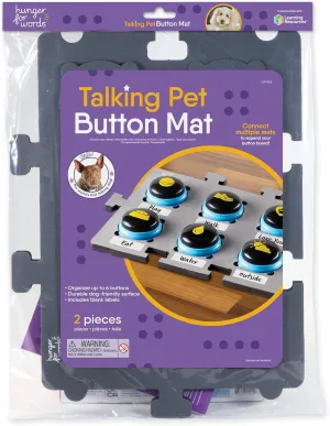 Hunger for Words Talking Pet Button Mat - 1pc Talking Dog Button Mat, Talking Dog Button Storage, Single Mat Holds Up to 6 Buttons (Buttons Sold Separately)