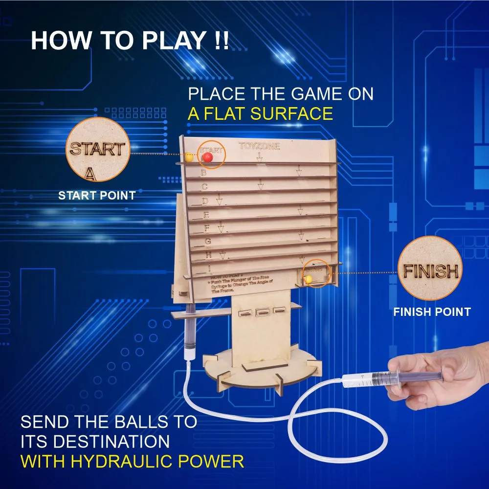 Hydraulic Desktop Maze Game | Hydraulic Science Toy | DIY Maze Game | Creative Kids Puzzle | Practical Skills Game | Screen-Free Play | For kids age 5  years