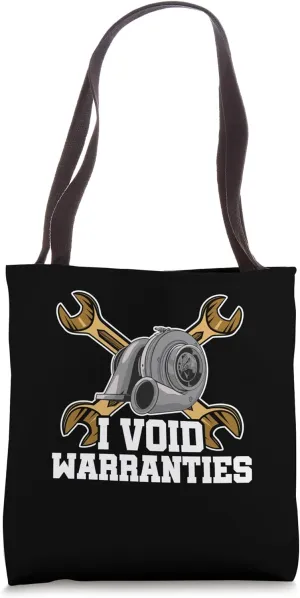 I Void Warranties Car Lover Car Tuner Car Mechanic Tuning Tote Bag
