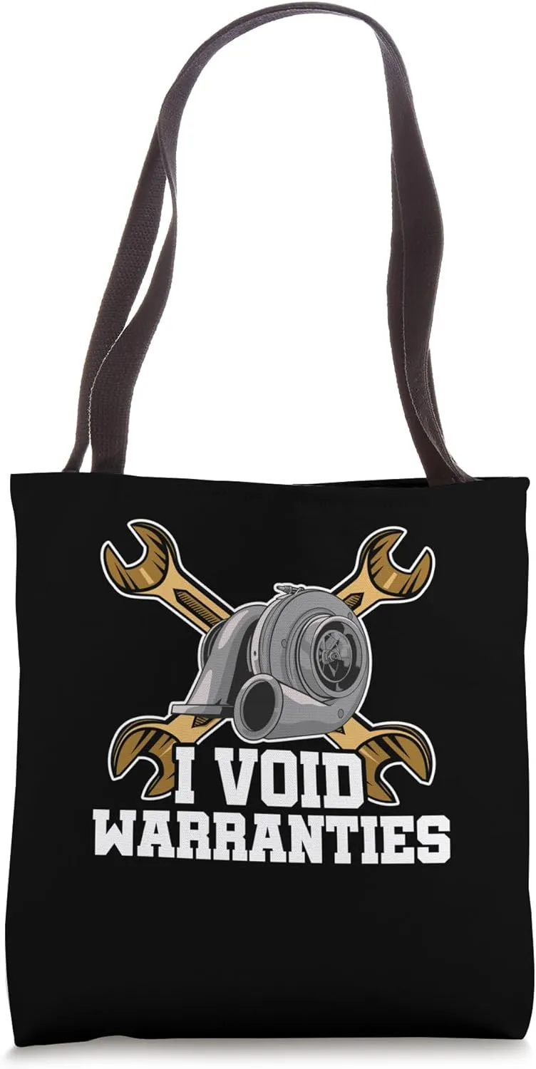 I Void Warranties Car Lover Car Tuner Car Mechanic Tuning Tote Bag