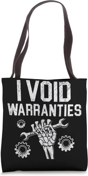 I Void Warranties Engine Diesel Mechanic Auto Mechanic Tote Bag
