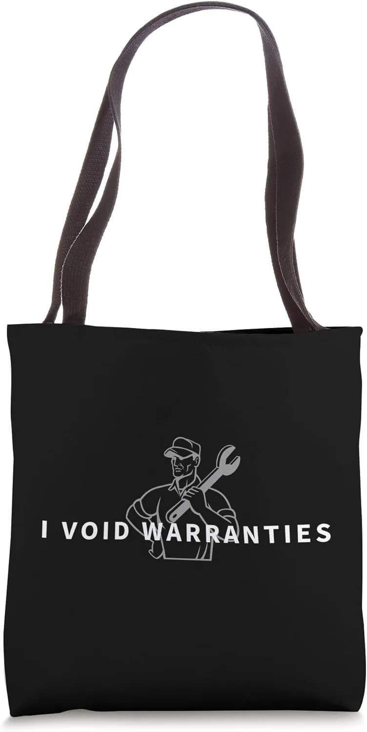I Void Warranties Funny Car Mechanic Tote Bag