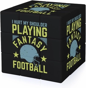I Hurt My Shoulder Playing Fantasy Football Funny 3x3x3 Cube Smooth Lightweight Puzzle for Adult Graphic Printing Travel