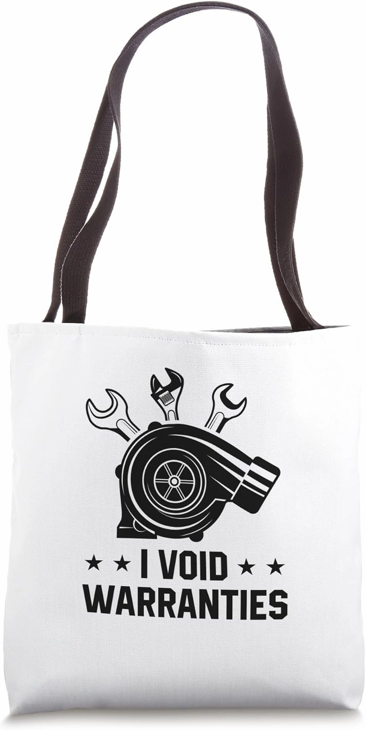 I Void Warranties Car Lover Mechanic Vehicle Technician Tote Bag