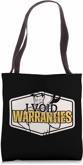 I Void Warranties Funny Car Mechanic Tote Bag