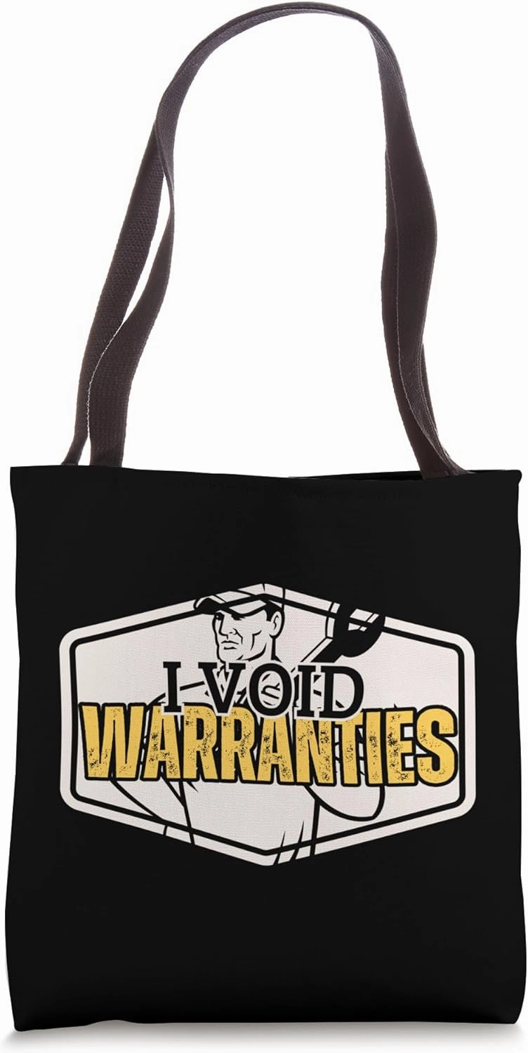I Void Warranties Funny Car Mechanic Tote Bag