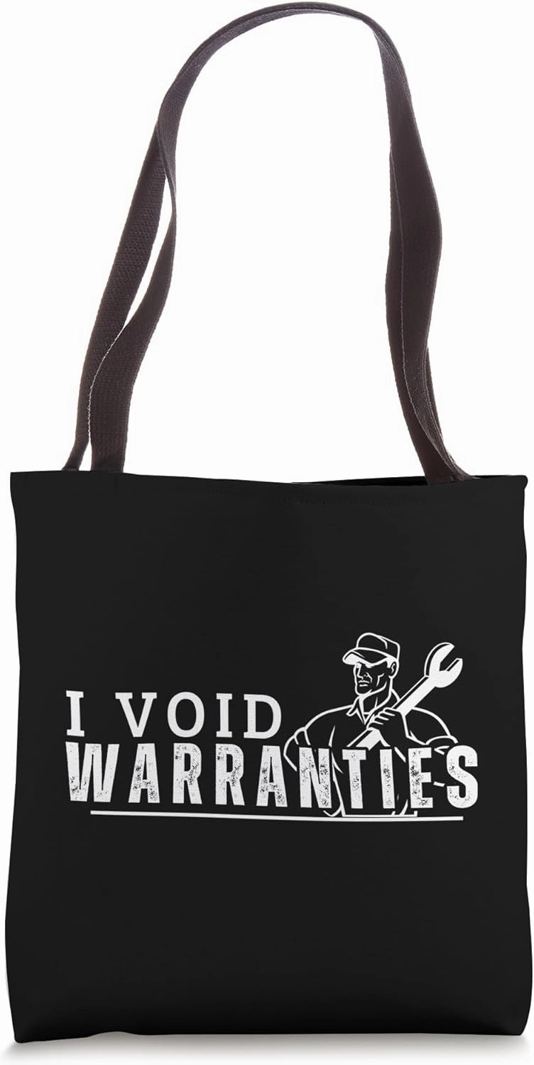 I Void Warranties Funny Car Mechanic Tote Bag