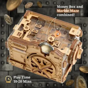iDventure A-Maze-ing Safe and Cambridge Labyrinth - Marble Run Money Puzzle Box - Escape Room Game
