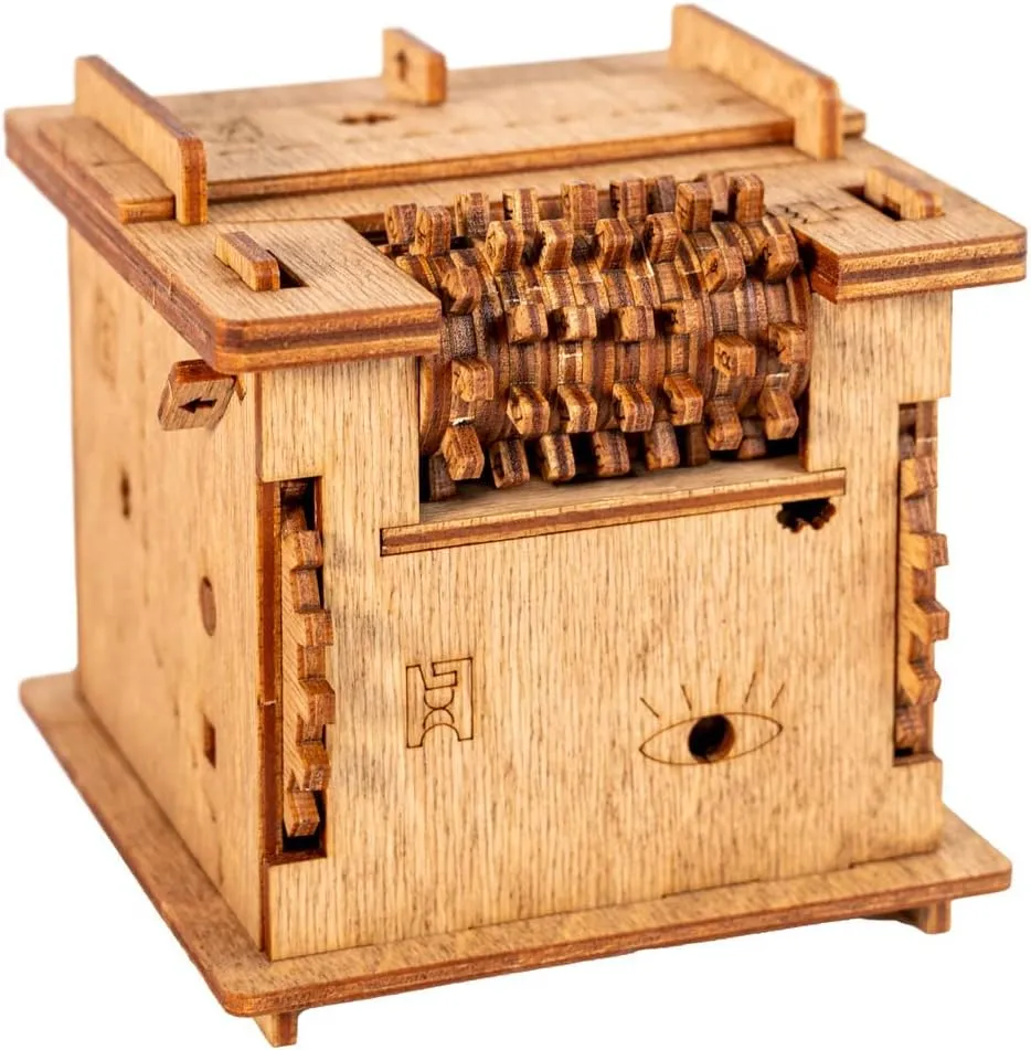 iDventure Cluebox - Schroedingers Cat - Escape Room Game - Puzzle Box - 3D Wooden Puzzle for Adults - Treasure Box - Gift Box - Brain Teaser - Birthday Gift Gadget for Men and Women - Money Box
