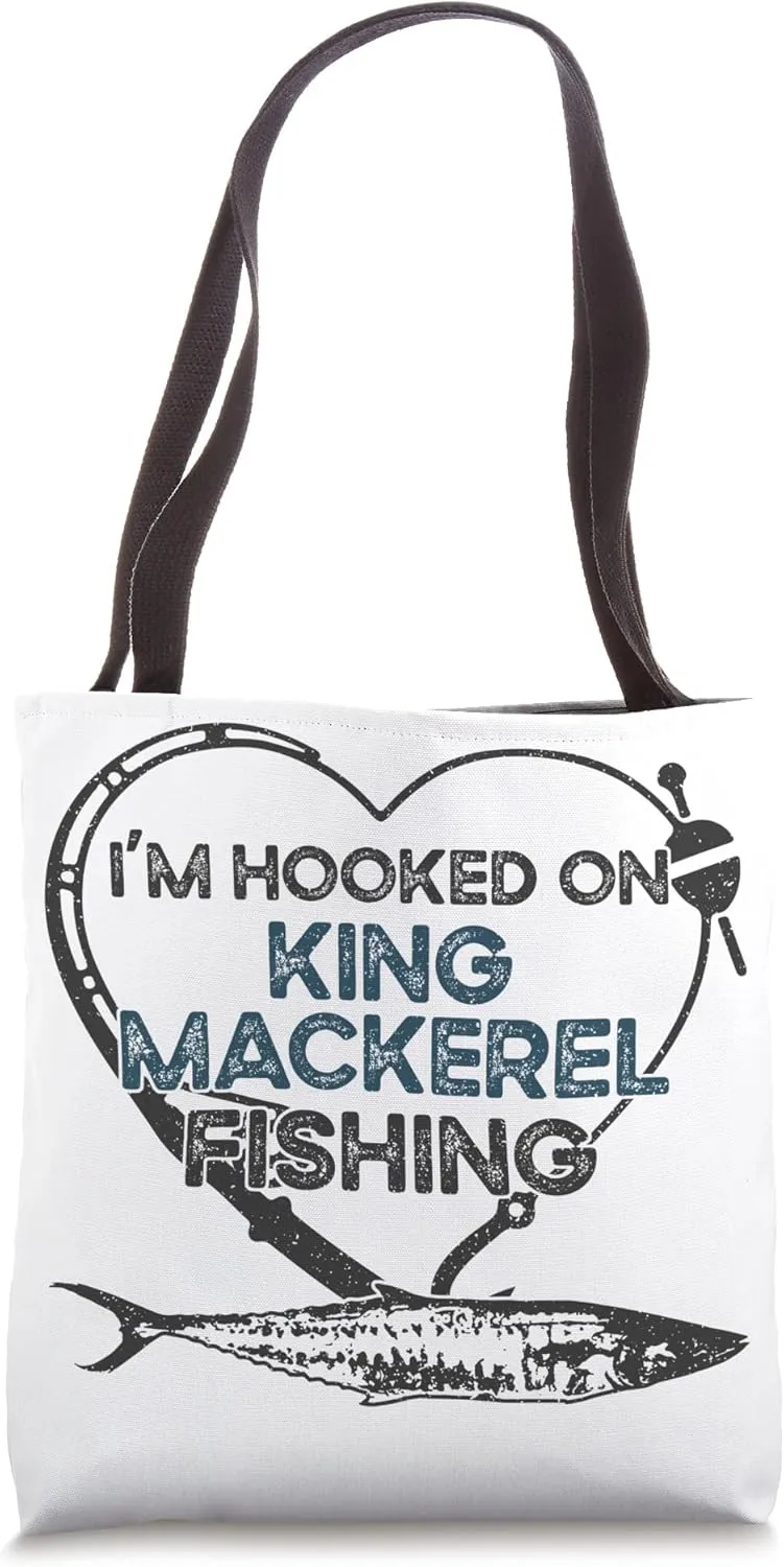 I'm Hooked On - Fisher Fisherman King Mackerel Fishing Tote Bag