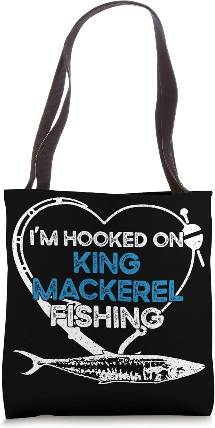 I'm Hooked On - Fisher Fisherman King Mackerel Fishing Tote Bag