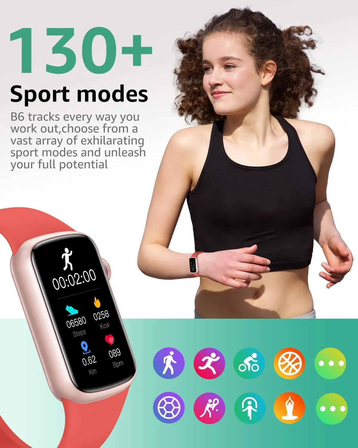 IMFRCHCS Fitness Tracker,Smart Watch with 1.47" Touch Display,137 Sport Modes Fitness Watch with Heart Rate Sleep Monitor, Step Counter,IP68 Waterproof Activity Trackers for Women Men