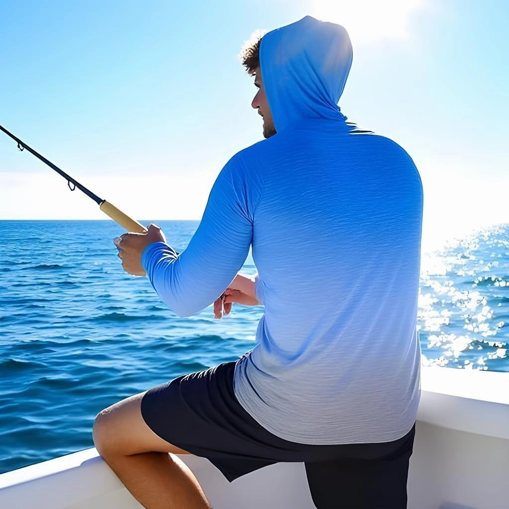 INGEAR Sun Shirts for Men - Lightweight SPF 50  UV Protection Hoodie with Pocket for Fishing, Running, Hiking, Swim Rashguard