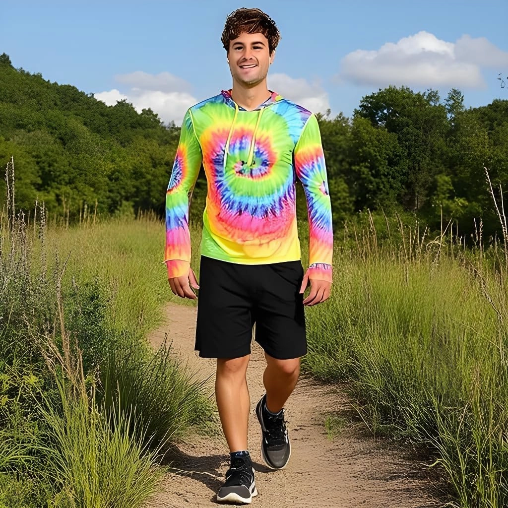 INGEAR Sun Shirts for Men - Lightweight SPF 50  UV Protection Hoodie with Pocket for Fishing, Running, Hiking, Swim Rashguard