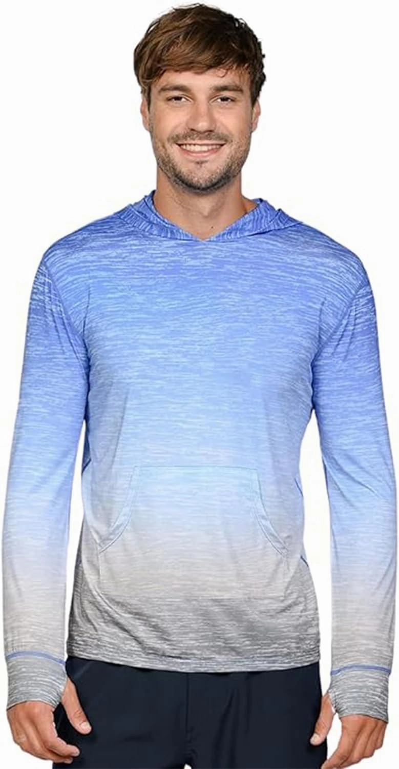 INGEAR Sun Shirts for Men - Lightweight SPF 50  UV Protection Hoodie with Pocket for Fishing, Running, Hiking, Swim Rashguard