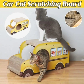 Interactive Car-Shaped Cat Scratching Board for Active Cats