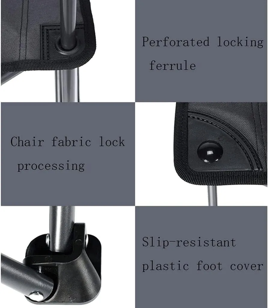 IRYZE Outdoor Chair Folding Camping Chair Folding Backrest Chair Lightweight Portable Small Stool Padded Seat for Camping Garden Trips Camping Chair Foldable Chair (Color : B)