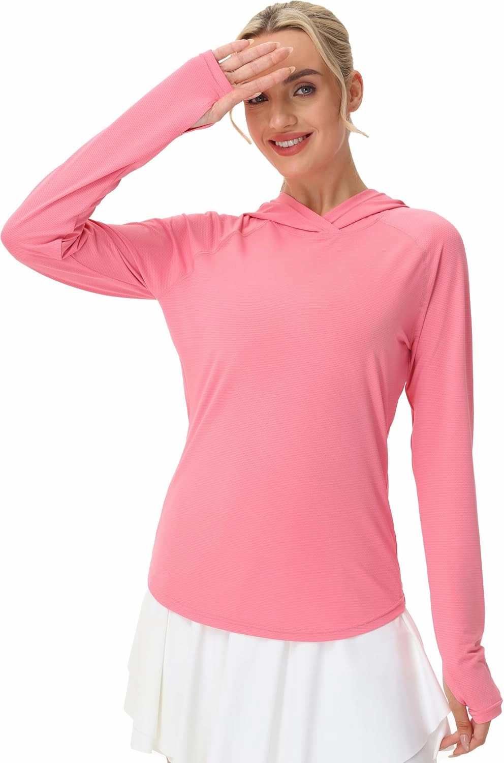 isnowood Women's Sun Protection Rash Guard, UV UPF 50  Long Sleeve Shirts, Lightweight Top for Hiking Running Outdoor Fishing