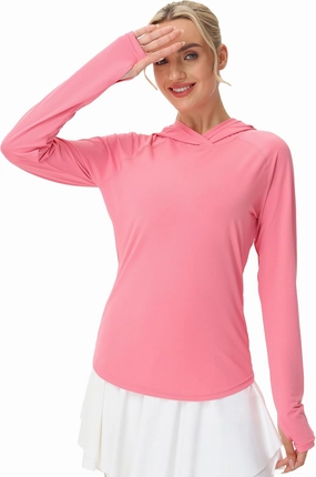 isnowood Women's Sun Protection Rash Guard, UV UPF 50  Long Sleeve Shirts, Lightweight Top for Hiking Running Outdoor Fishing