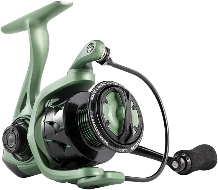 J-BARZILLAI CR Spinning Reel for Saltwater 5.2:1 Gear Ratio Spinning Reel 2000/3000/4000/5000 Lightweight Carrete de Pesca Stainless Steel Ball Bearings Up to 17.6 Lbs Drag Nylon Aluminum Frame