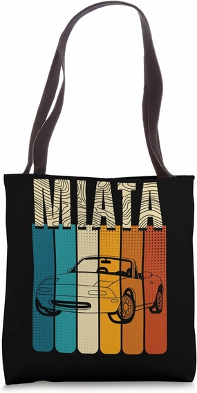 Japanese Miata Car Retro Vintage Sports Car Legend 90s Tote Bag