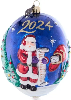 Jay Strongwater 2024 Christmas Delivery Glass Ornament - SDH20095-250