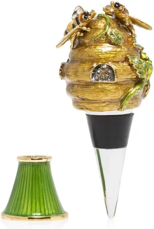 Jay Strongwater Mead - Beehive Wine Stopper and Stand