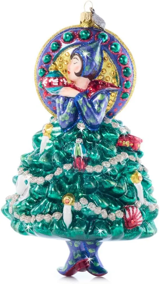 Jay Strongwater Nouveau Christmas Glass Ornament - SDH20103-250