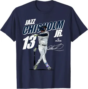Jazz Chisholm Unisex-Adults, Unisex-Kids Baseball Fan Blue Small Modern Sports Team Themed Classic Fit Lightweight T-Shirt