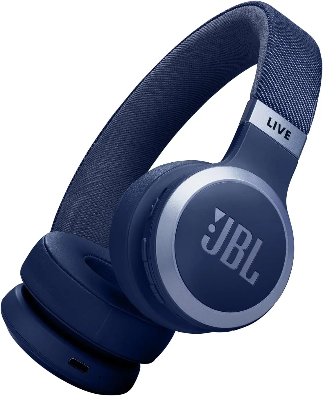 JBL Live 670NC - Wireless On-Ear Headphones with Adaptive Noise Cancelling with Smart Ambient, Up to 65H Battery Life with Speed Charge, Lightweight, Comfortable and Foldable Design (Blue)