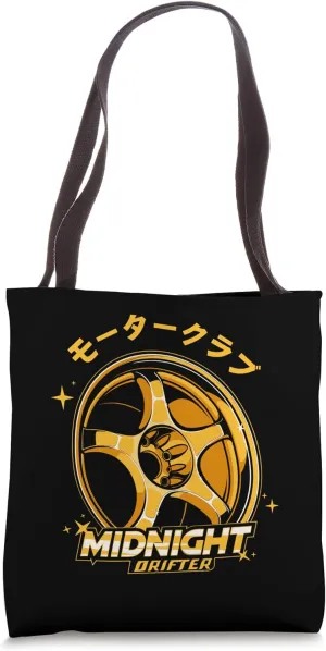 JDM Drift Car Racer Tokyo Street Drifting Twin Turbo Racing Tote Bag