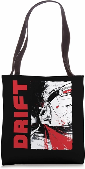 JDM Drift Car Japanese Tuner Boost Drift Racer Retro Vintage Tote Bag