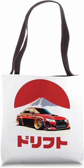 JDM Drift Car Japanese Tuner Boost Drift Racer Tokyo Japan Tote Bag