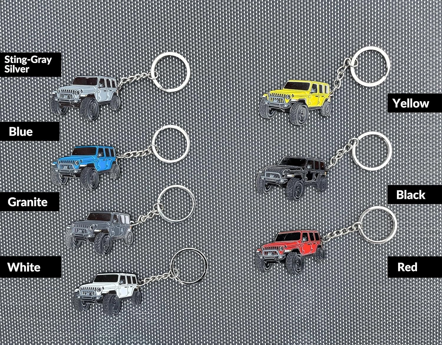 Jeep Wrangler Keychain - Officially Licensed Jeep Rubicon Accessories JL Key Chain JKU 2024 2023